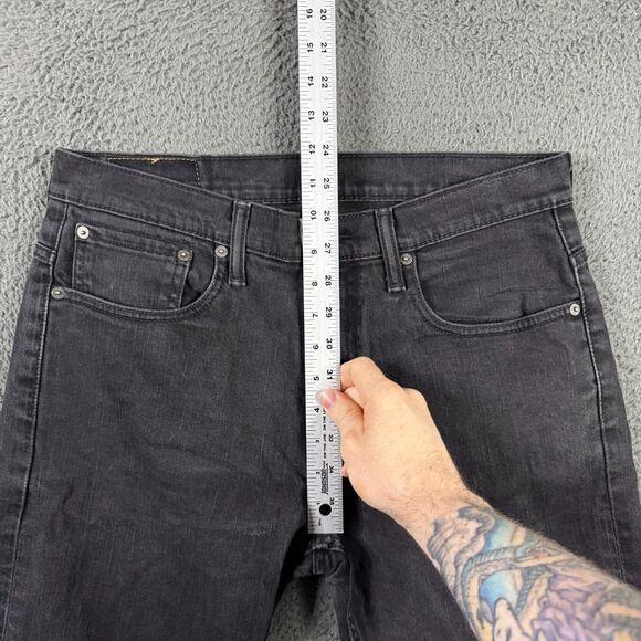 Levis 569 Jeans Mens 31x34 Black Loose Straight Fit Stretch Denim Pants Casual - Picture 12 of 16